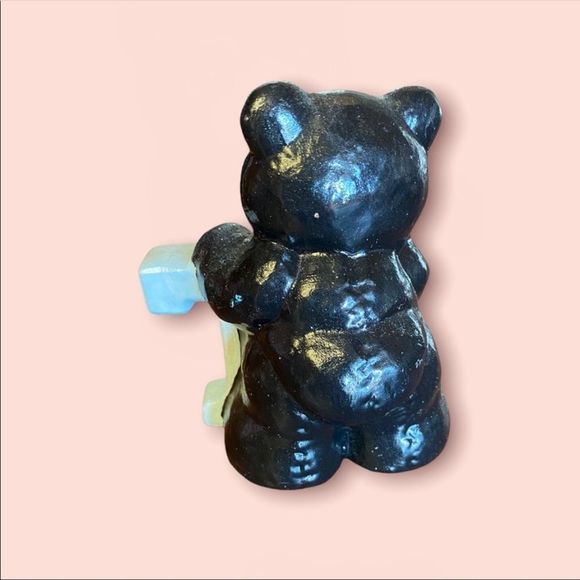 CERAMIC Bear With Letter T - Picture 2 of 3